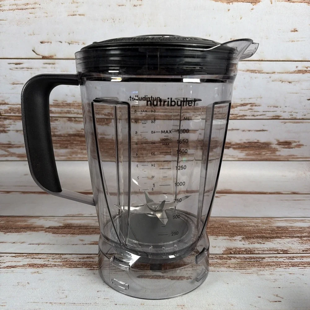 NutriBullet Blender Pitcher 64oz 8 Cup Replacement Lid Blade Used
